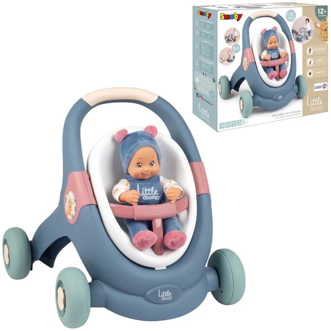 Smoby Woopie Little 3-in-1 Loopwagen - Multi kleuren