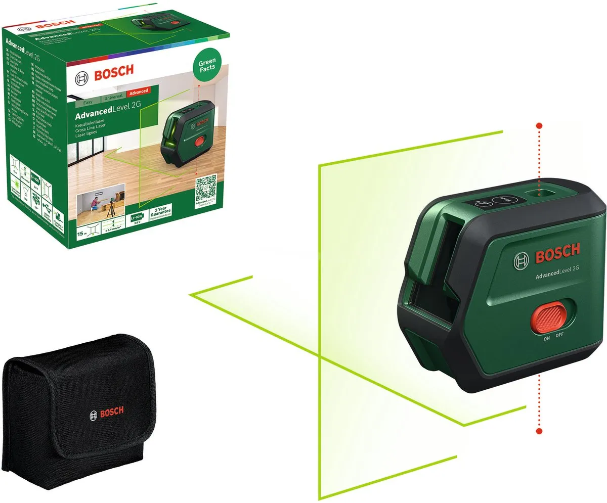 Bosch AdvancedLevel 2G Kruislijnlaser 0603663GZ0 - Groen