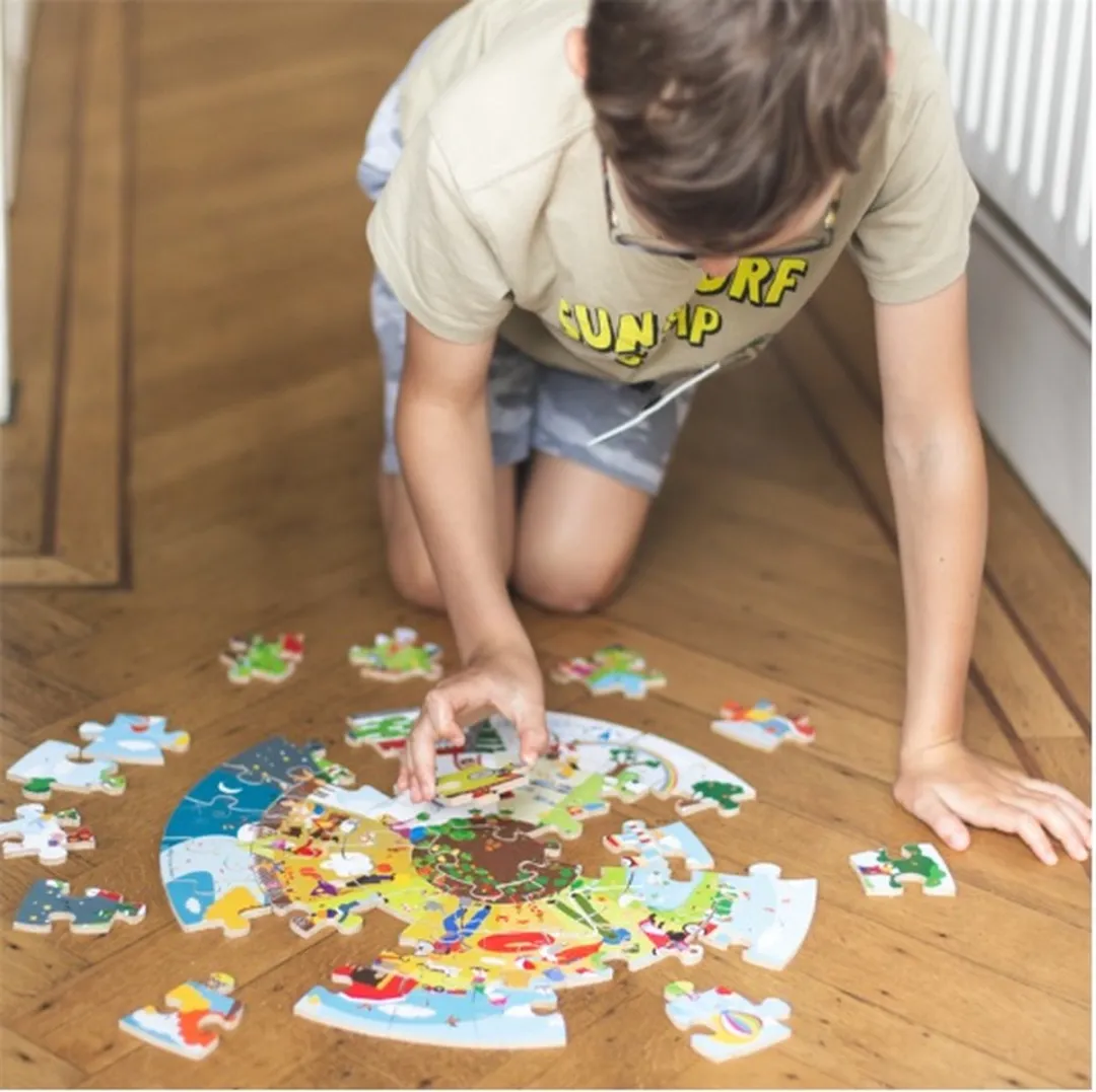 BIGJIGS Vier Seizoenen Ronde Vloerpuzzel 1000 Stuks - Multicolor