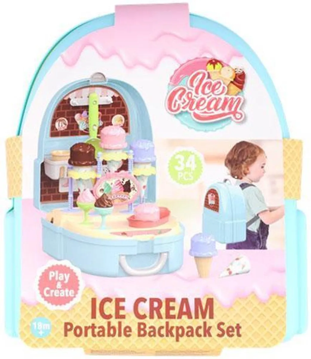 Amsterdam Toys IJsjes Rugtas Speelset - 30x13x26cm