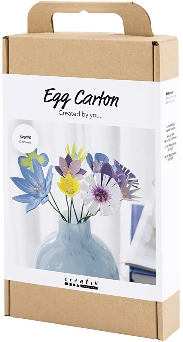 Creativ Company Hobbyset Bloemen van Eierdozen Pastelkleuren