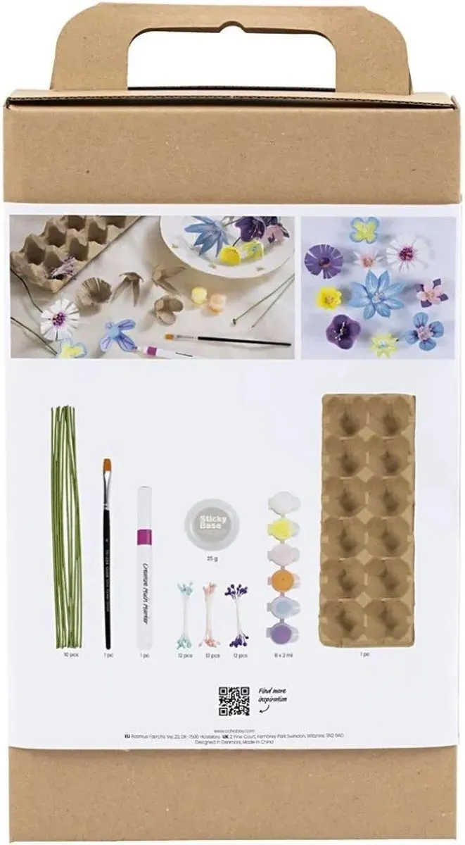Creativ Company Hobbyset Bloemen van Eierdozen Pastelkleuren