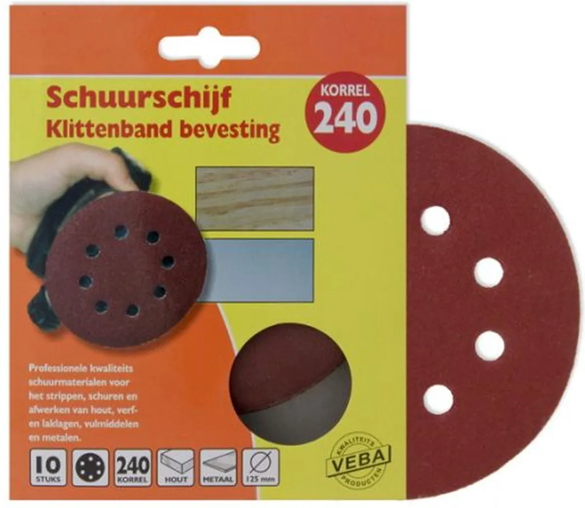 Bosch VEBA Schuurschijf Klittenband 125mm P240
