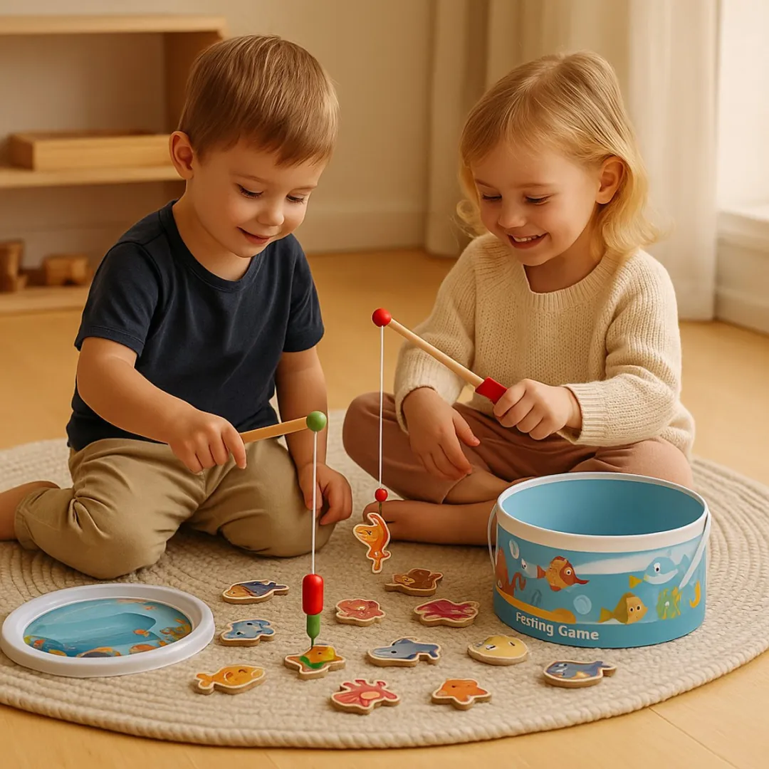 Tooky Toy Vis Spel - 18 Stuks - Multicolor