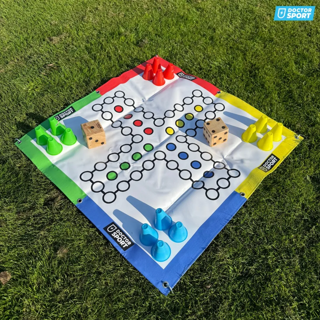 Ubergames LUDO XXL - 100x100cm PVC-Zeil - 4 Personen