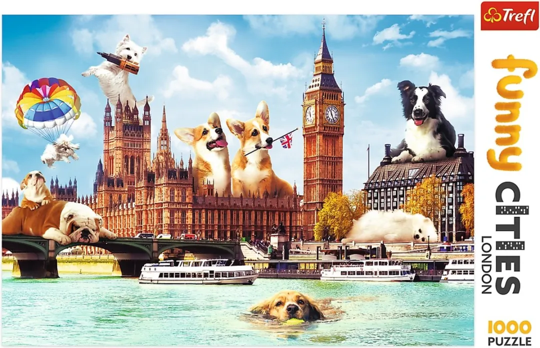 Trefl Hondjes in London Puzzel 1000 Stuks