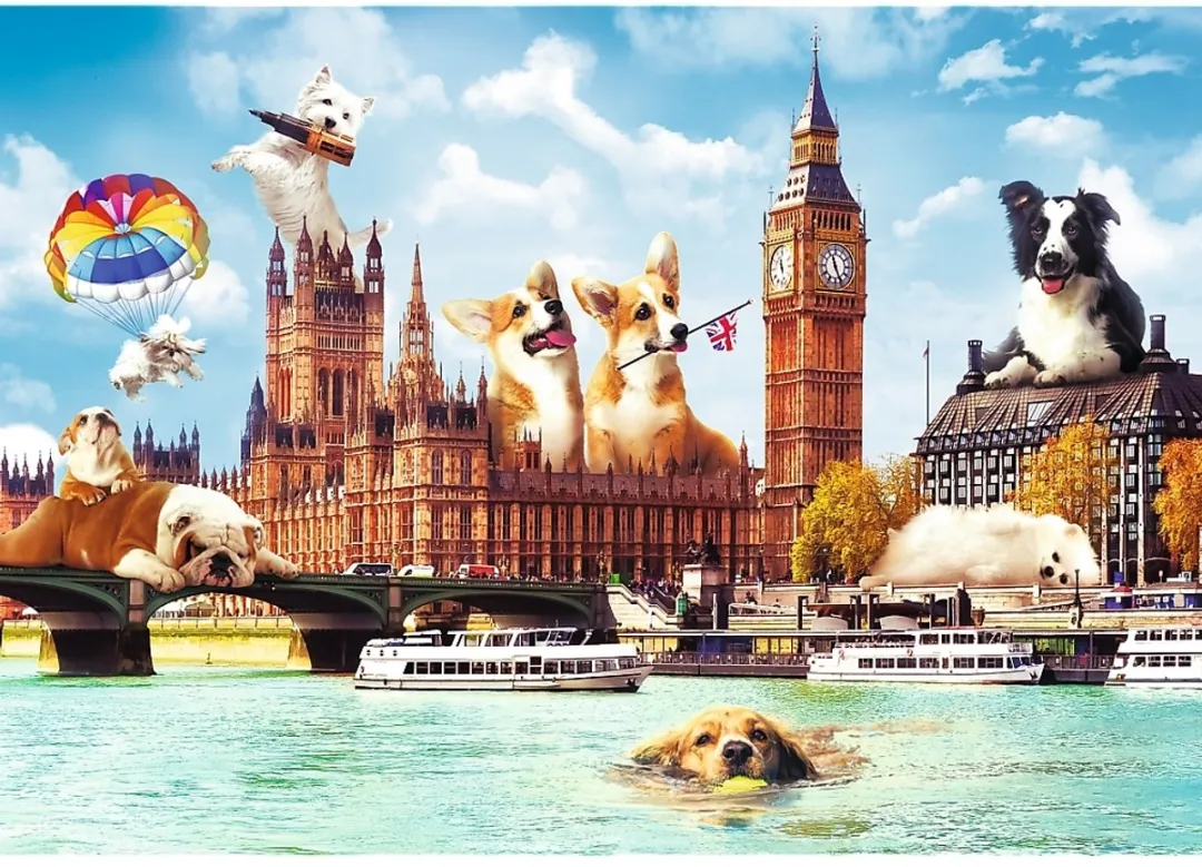 Trefl Hondjes in London Puzzel 1000 Stuks