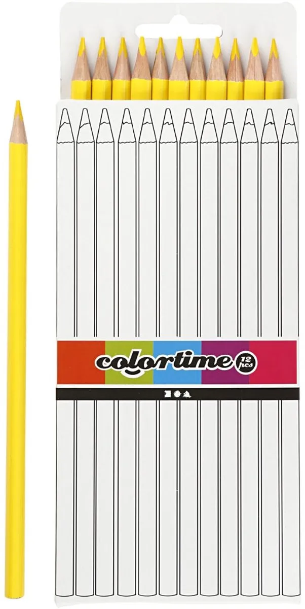 Colortime Kleurpotloden 3mm Geel