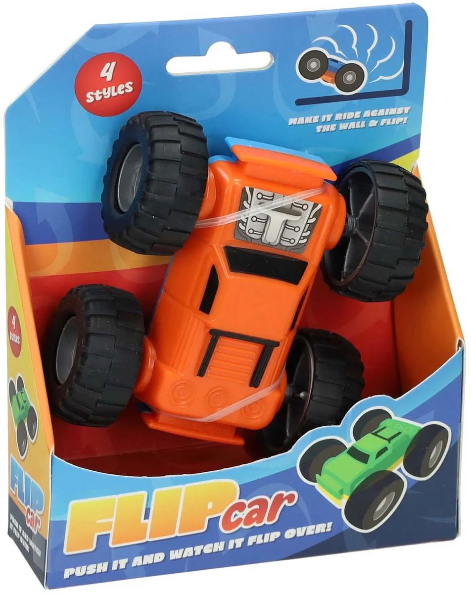Johntoy Play Gear Flipover Auto - Blauw - afbeelding 6 van 6
