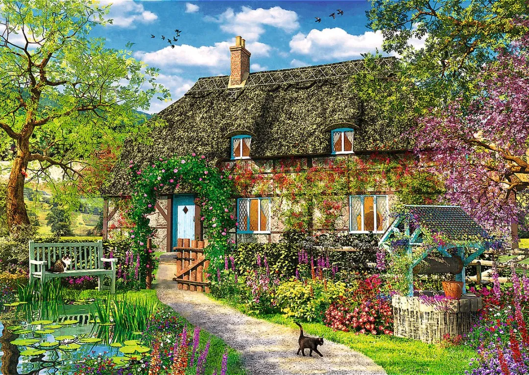 Trefl 2000 Landelijk Huisje Puzzle 1000 Stuks - Multicolor