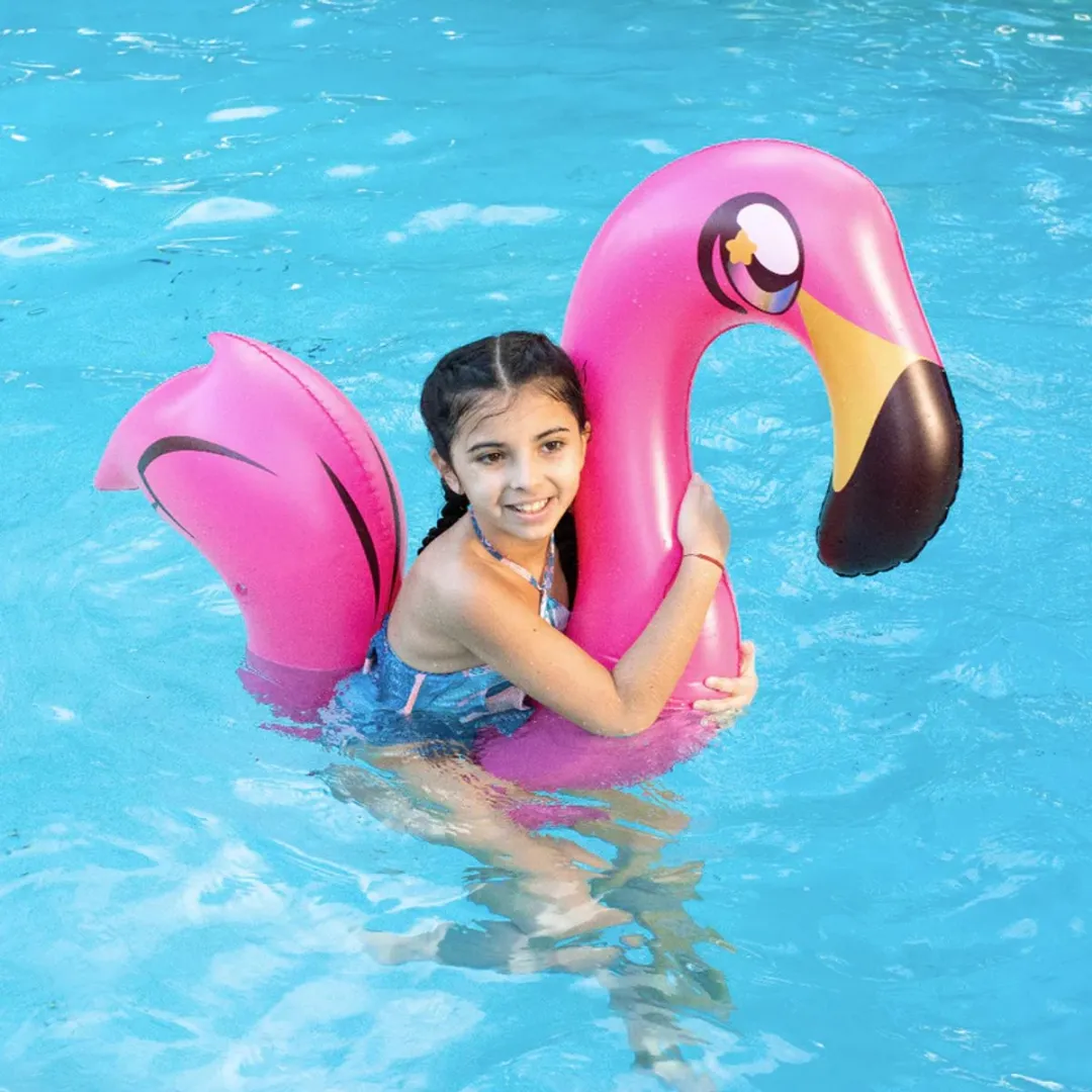 Sebra Flamingo Ride-On Noodle Pool Tube 163cm - Roze