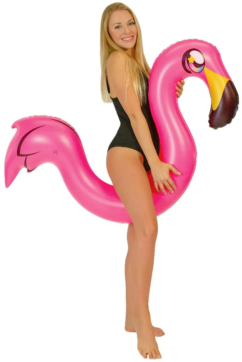Sebra Flamingo Ride-On Noodle Pool Tube 163cm - Roze