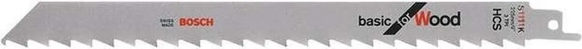 Bosch Reciprozaagblad S 1111 K Basic for Wood - 2 Stuks