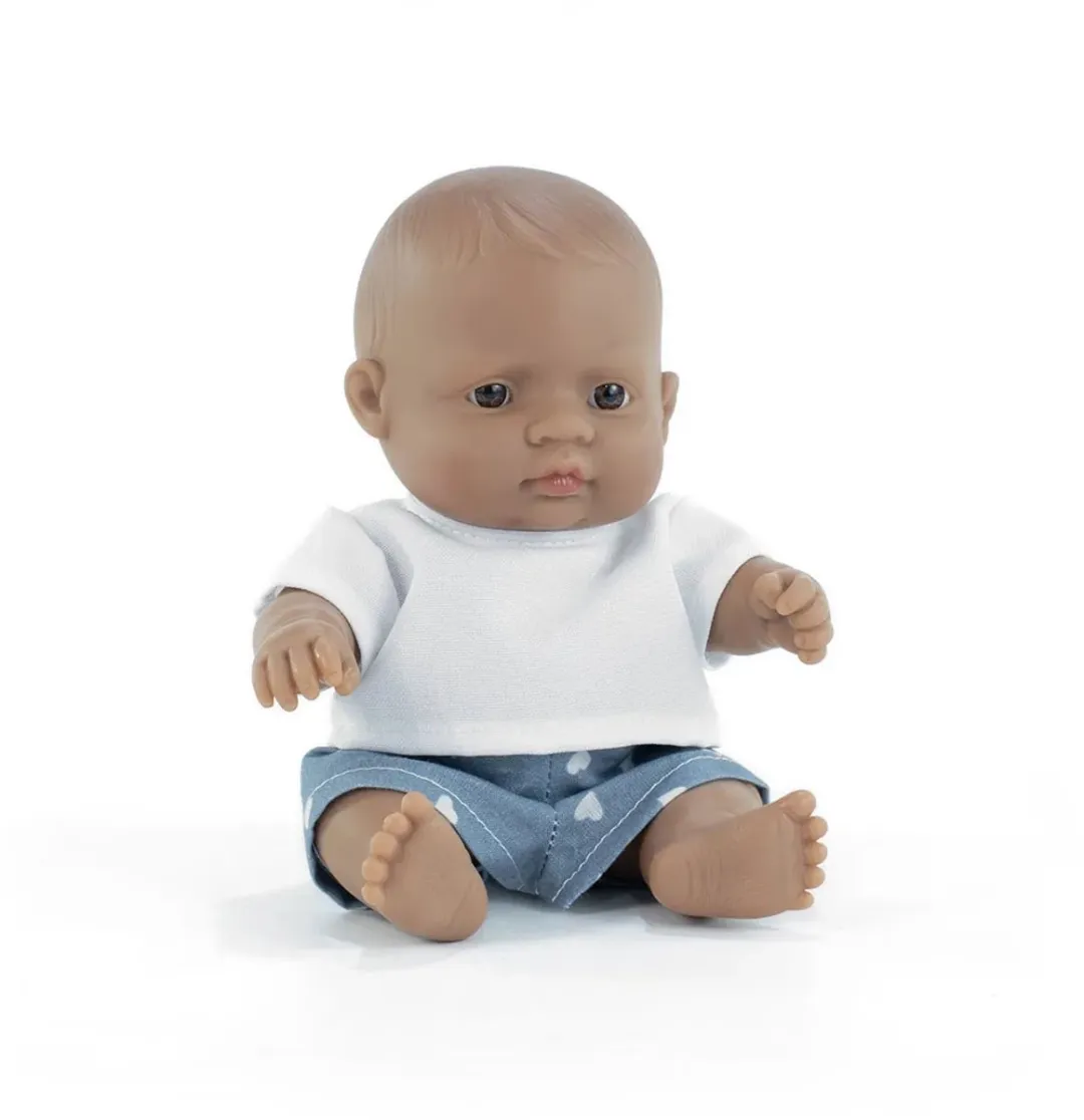 Miniland Babypop Educatief Speelgoed Latijnse Jongen 21cm