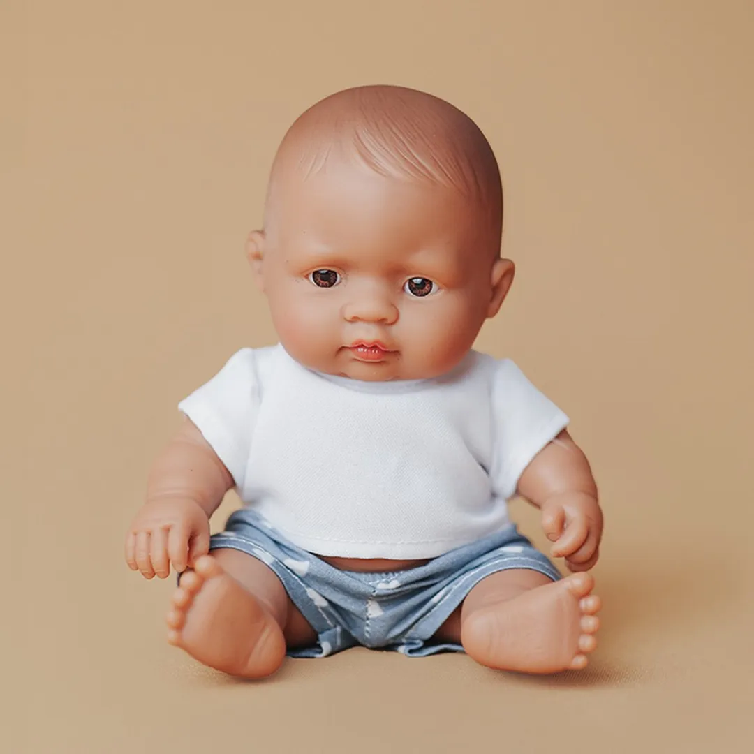 Miniland Babypop Educatief Speelgoed Latijnse Jongen 21cm - Multicolor
