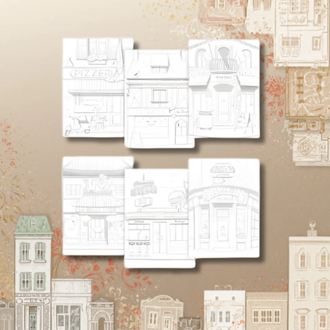 Clairefontaine Odelia Kleurboek Volwassenen - Thema Winkelpuien - Rood