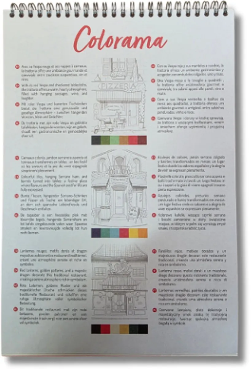 Clairefontaine Odelia Kleurboek Volwassenen - Thema Winkelpuien - Rood - afbeelding 6 van 6