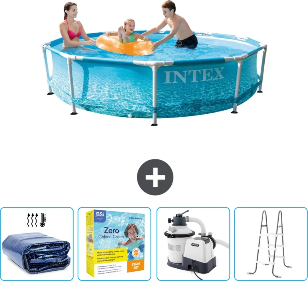 Intex 28206NP-Blauw Rond Frame Zwembad 305x76cm