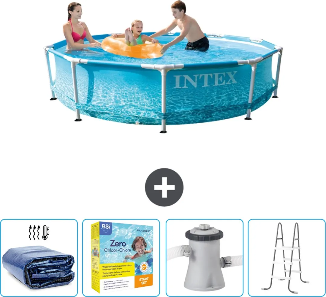 Intex 28206NP-Blauw Rond Frame Zwembad 305x76cm - Blauw