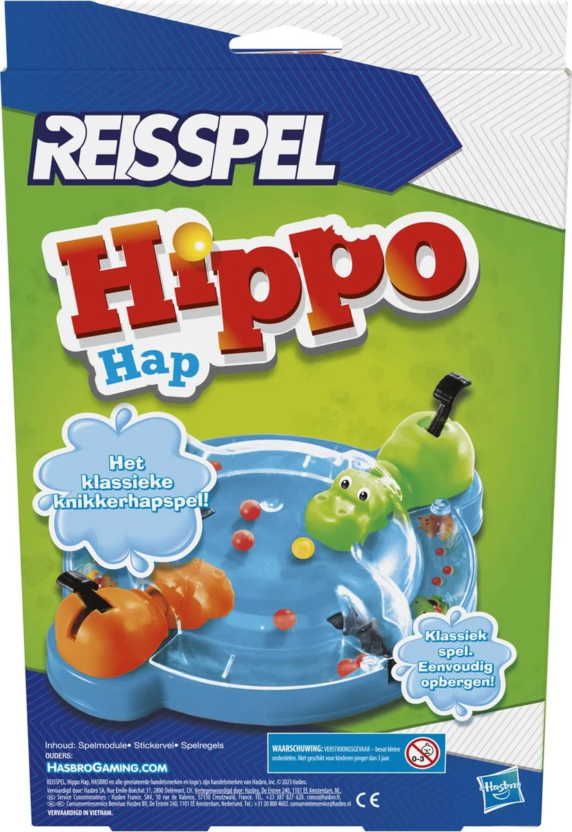 Hasbro Gaming Hippo Hap Reisspel - 2-4 Spelers