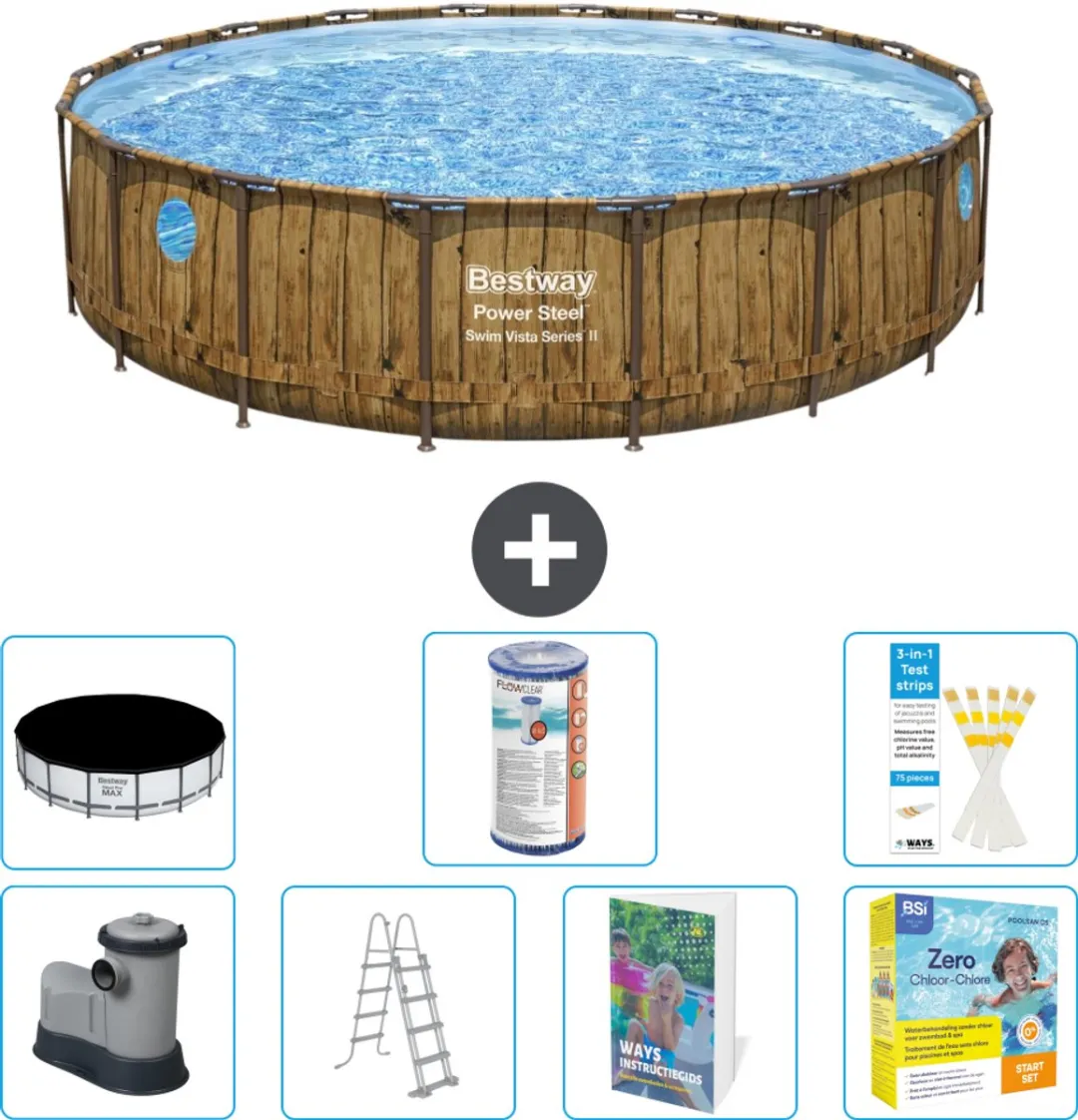 Bestway Rond Power Steel Swim Vista Zwembad 549cm