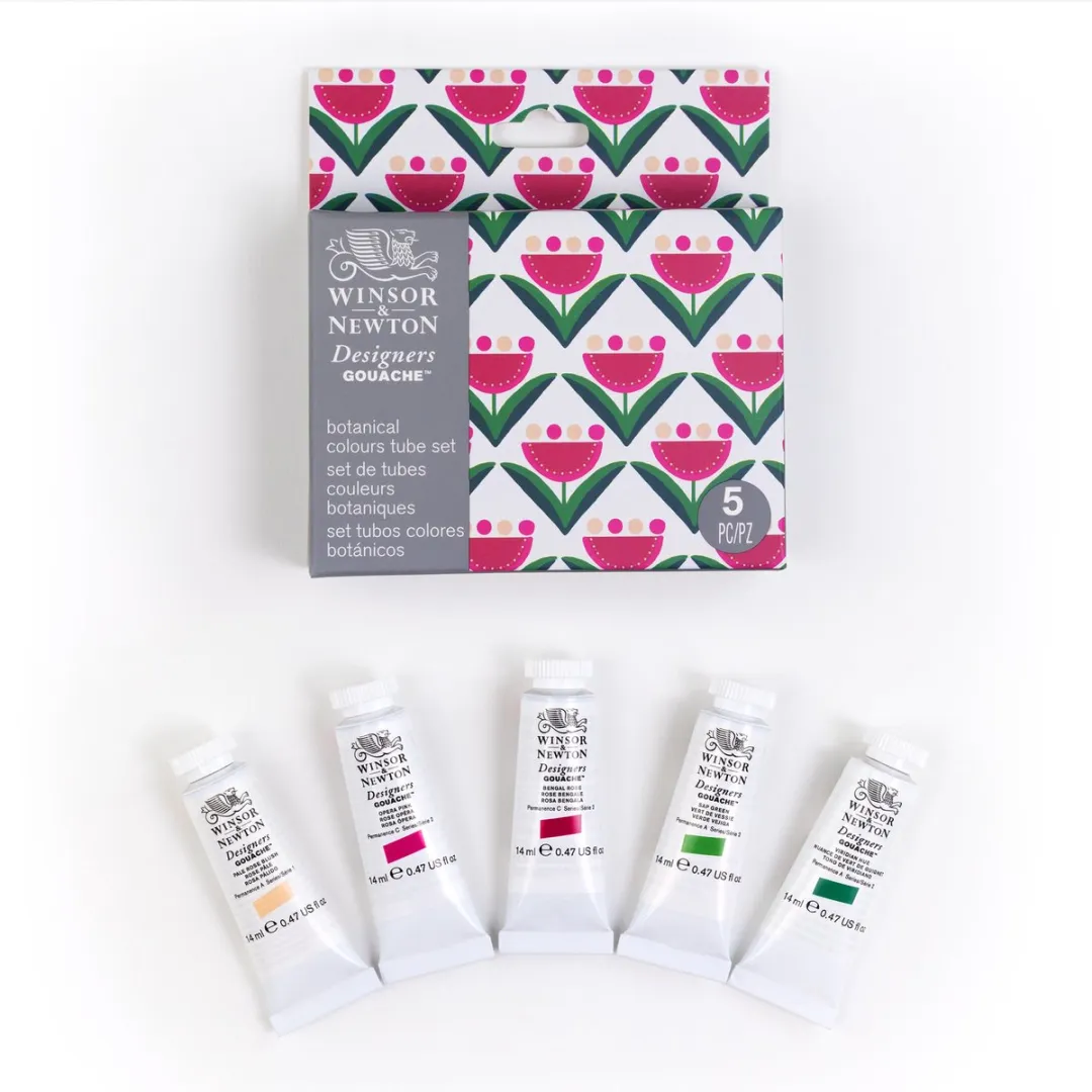 Winsor & Newton Designer Gouache Botanical Set 5x14ml - 70ml