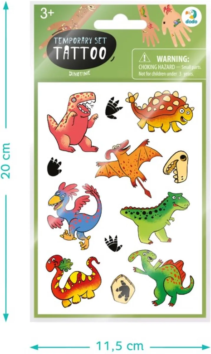 Dodo Toys Dino Tattoos - 50 Stuks