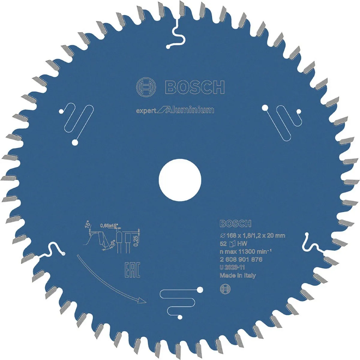 Bosch Expert Aluminium Cirkelzaagblad 168x20x1,8/1,2mm