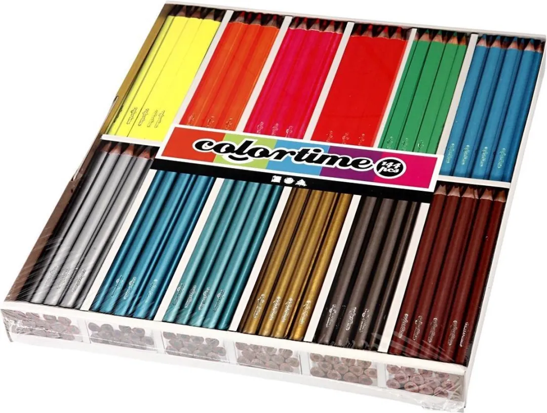Colortime Neon+Metallic Kleurpotloden 144 Stuks