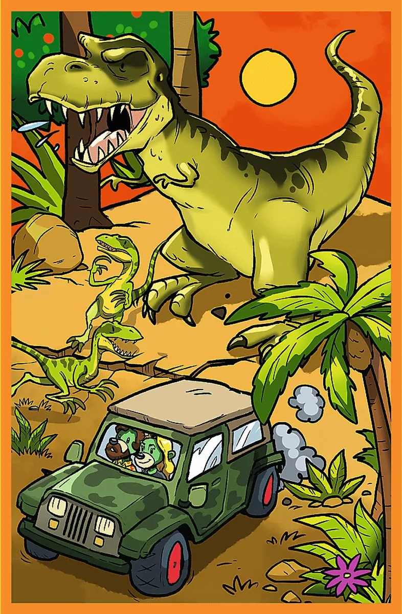 Trefl Dinosauriërs 34888 Puzzel - 80 Stuks - Meerkleurig