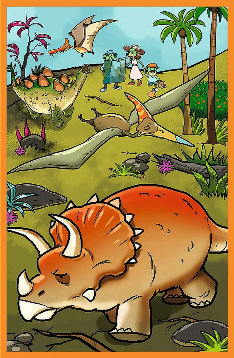 Trefl Dinosauriërs 34888 Puzzel - 80 Stuks - Meerkleurig