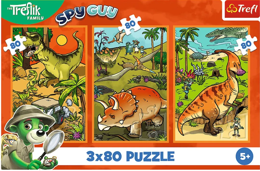 Trefl Dinosauriërs 34888 Puzzel - 80 Stuks - Meerkleurig