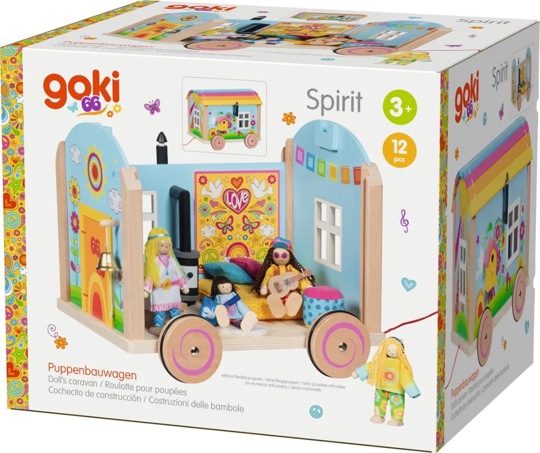 Goki Caravan Spirit Poppenhuis - Multicolor