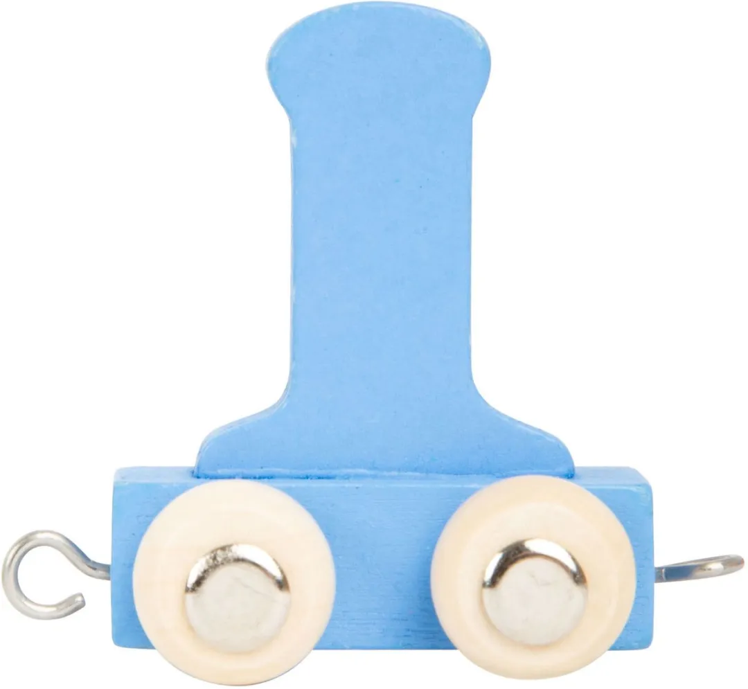 Small Foot Houten Lettertrein Blauw - I
