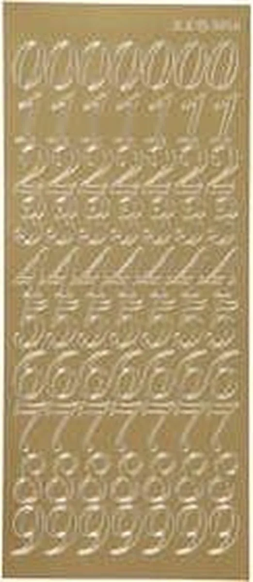 Creativ Company Goud Cijfers Stickers - 70 Stuks