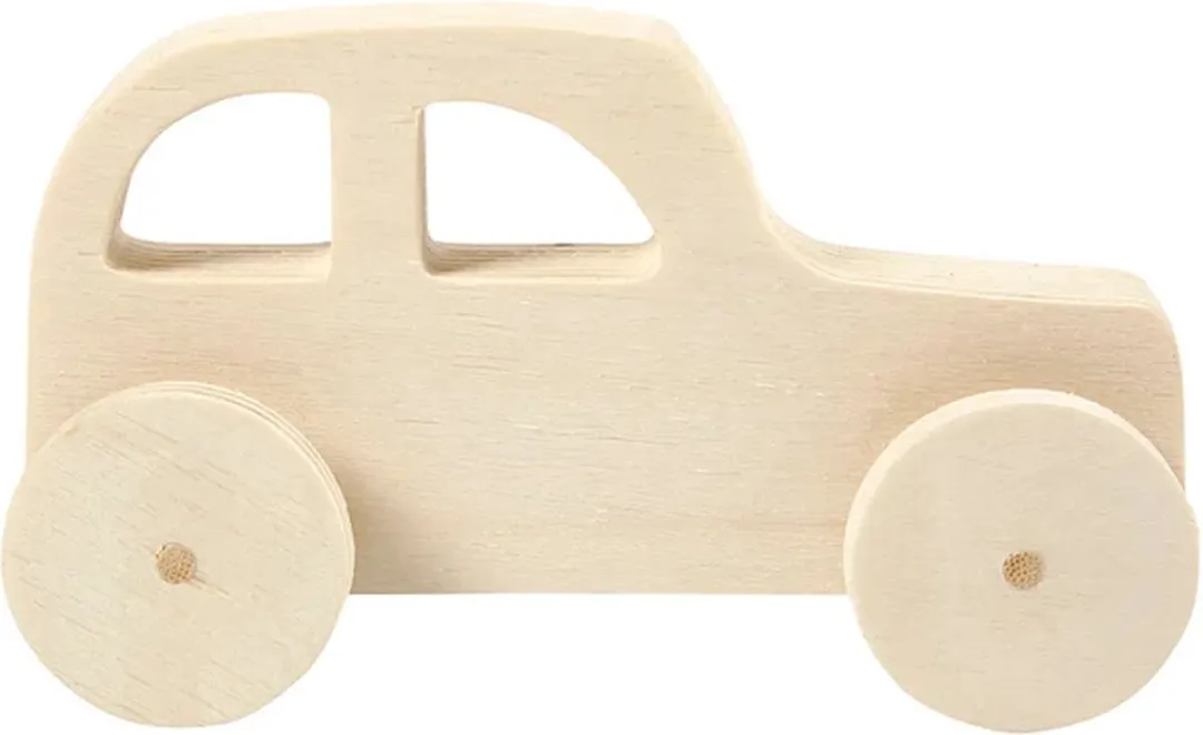 Creativ Company Creotime Auto's Hout 12x6cm - 2 Stuks