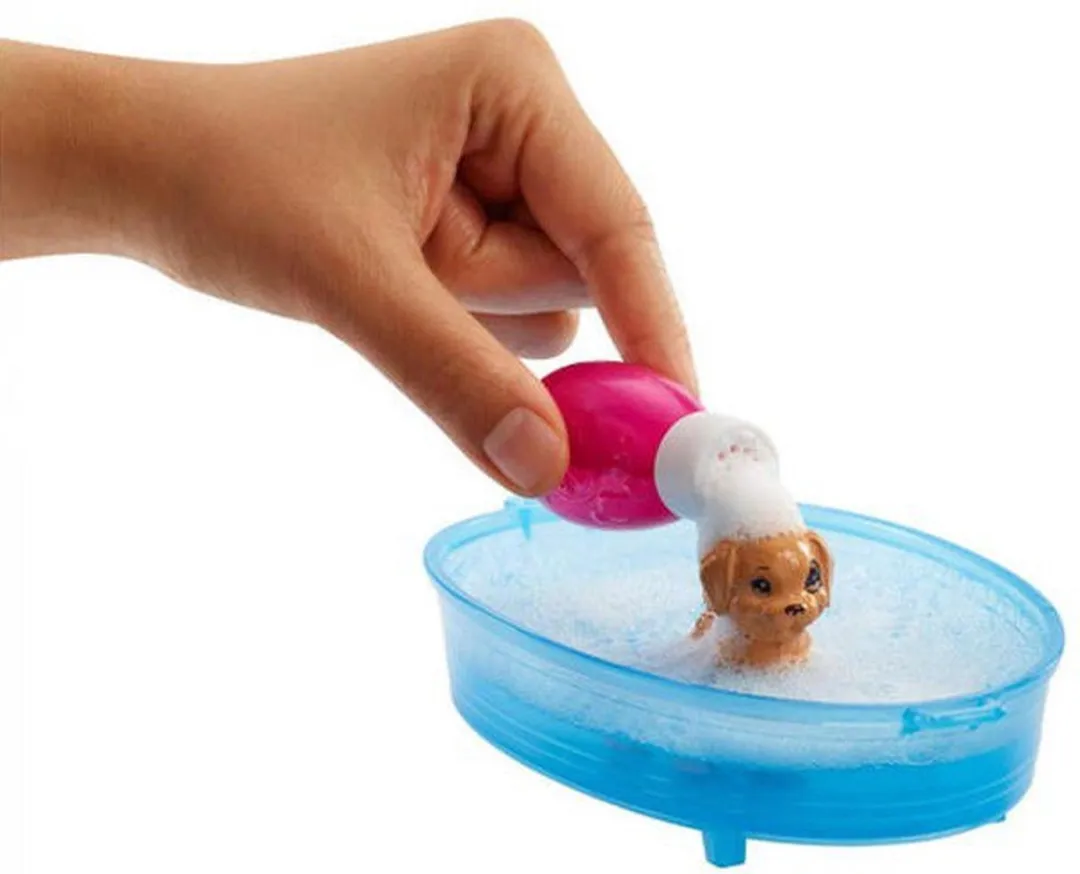 Barbie Puppy Badtijd GDJ37 Modepop - Meerkleurig - afbeelding 2 van 6