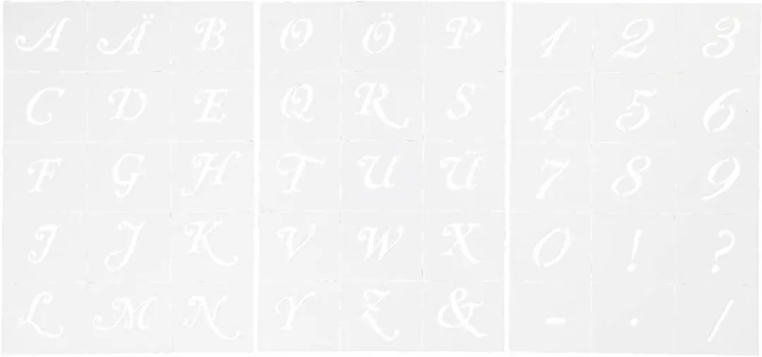 Viva Decor Letters & Cijfers Sjablonen 15x21cm - Transparant