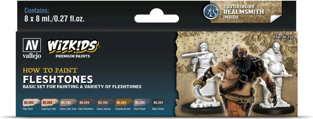 Vallejo Fleshtones Premium Paints 8x8ml