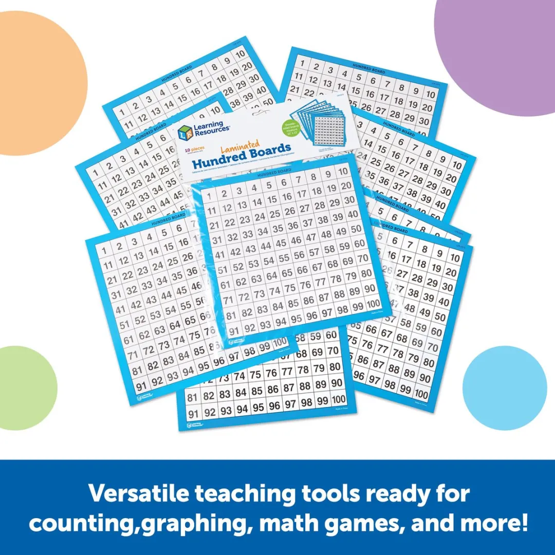 Learning Resources Honderdplanken Set 10-delig - Multicolor