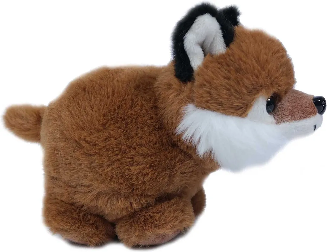 PIA Soft Toys Pluche Vos Bal 15cm - Bruin/Wit/Zwart