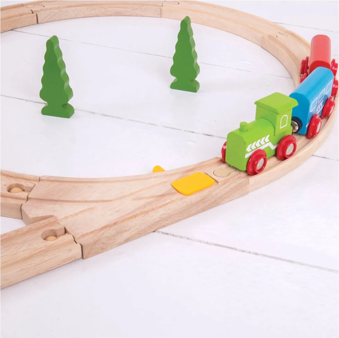 BIGJIGS Rail Houten Trein Wissels BJT219 - 2 Stuks