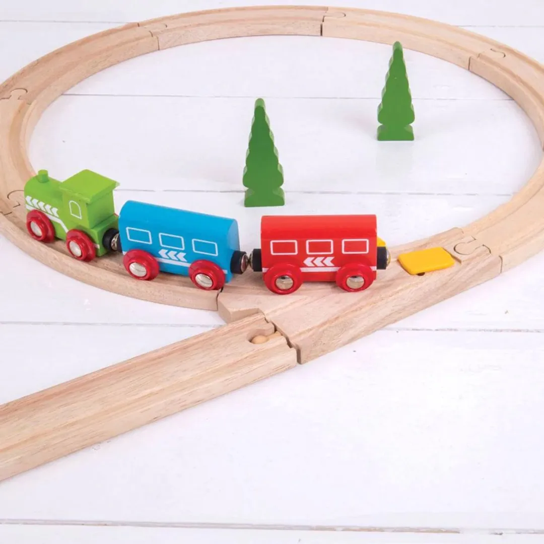 BIGJIGS Rail Houten Trein Wissels BJT219 - 2 Stuks