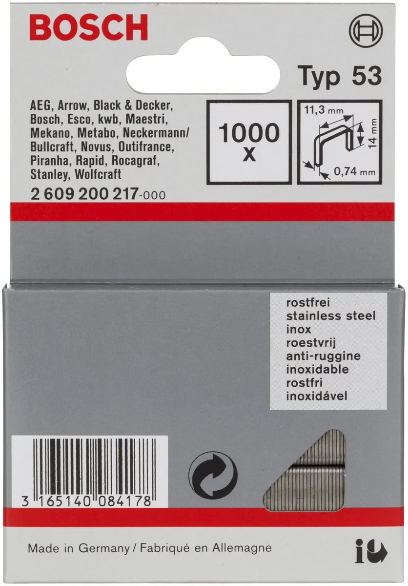 Bosch Draadstiften 11,4x0,74x14mm - 1000 Stuks - afbeelding 6 van 6