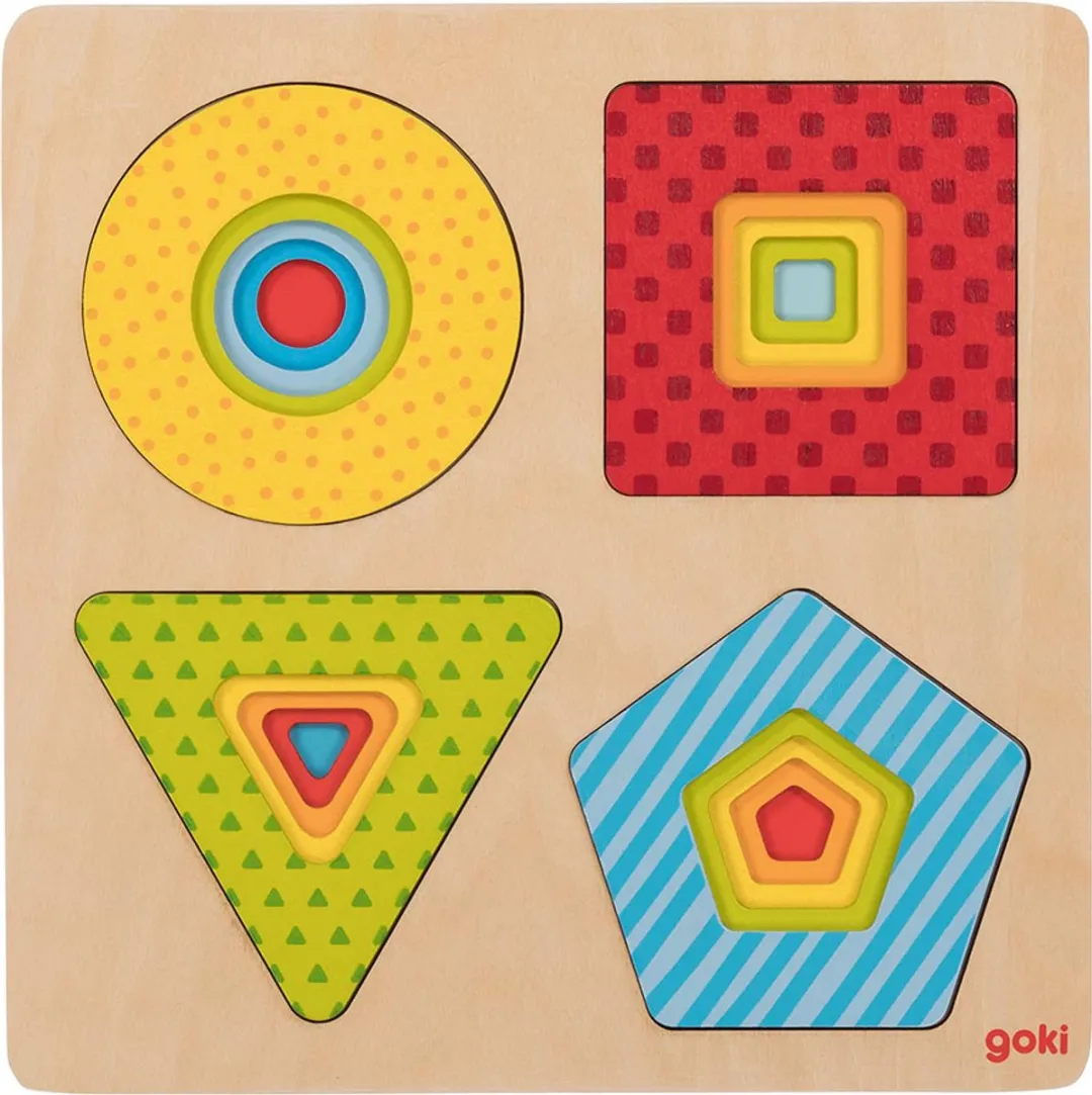 Goki Puzzle Forms 16 Stuks - Multicolor