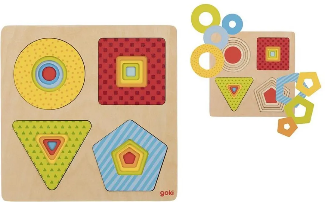 Goki Puzzle Forms 16 Stuks - Multicolor
