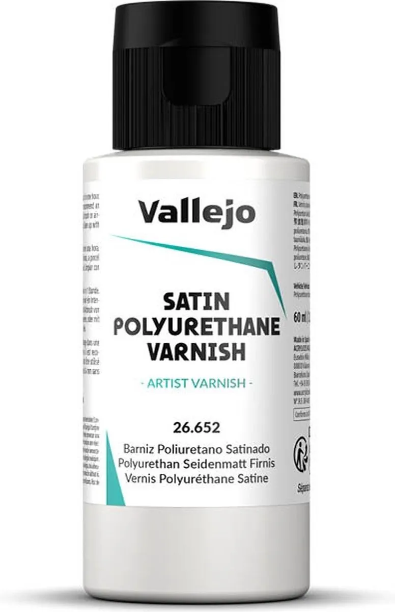 Vallejo Hobbyverf Satin Polyurethane Vernis 60ml - Multi