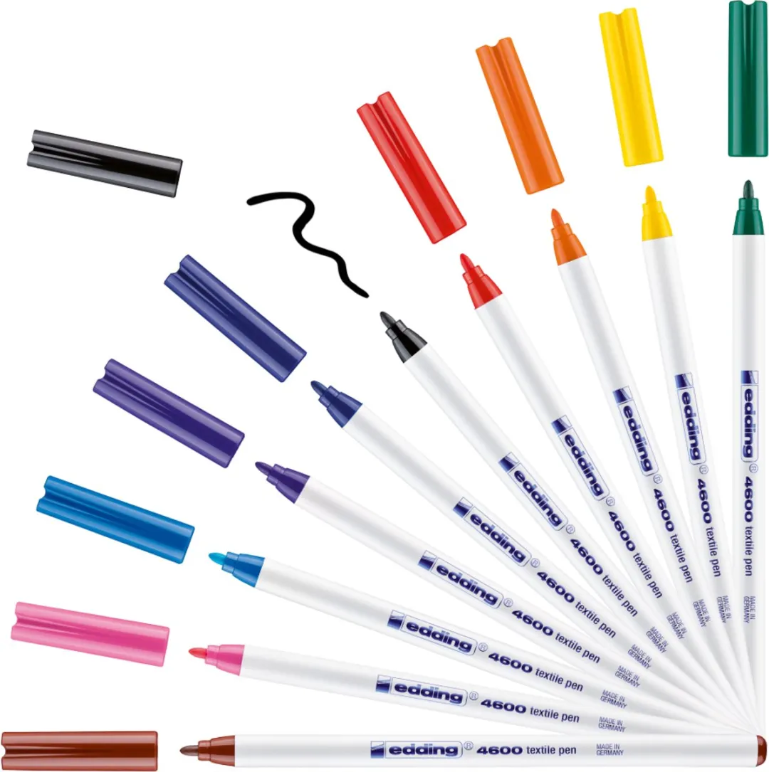 edding 4600 Textielstiften - 10 Stuks - Multicolor
