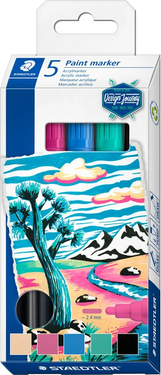 STAEDTLER Lumocolor Paint Marker Set 5 Stuks