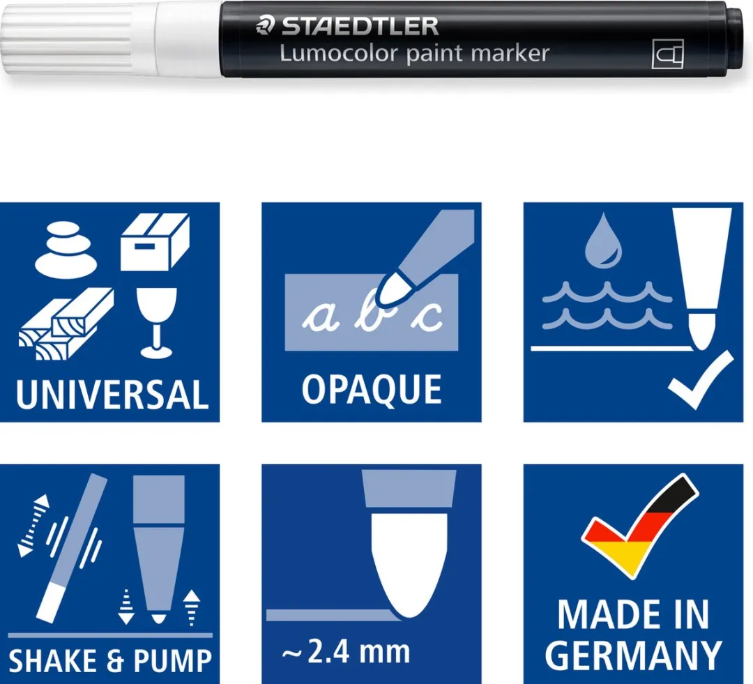 STAEDTLER Lumocolor Paint Marker Set 5 Stuks